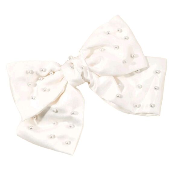Pearl Bow Barrette  - Picture 3 of 4